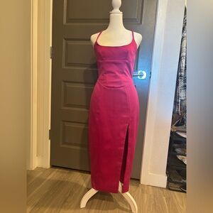 House of CB Hot Pink Midi Dress
